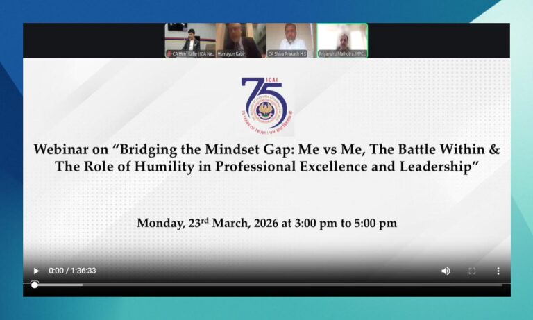 ICAI Webinar: Bridging the Mindset Gap – Me vs Me, The Battle Within