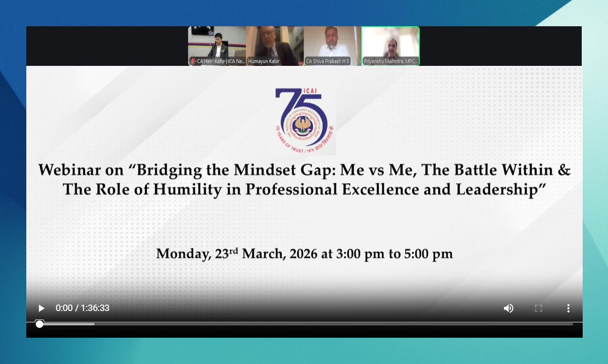 ICAI Webinar: Bridging the Mindset Gap – Me vs Me, The Battle Within